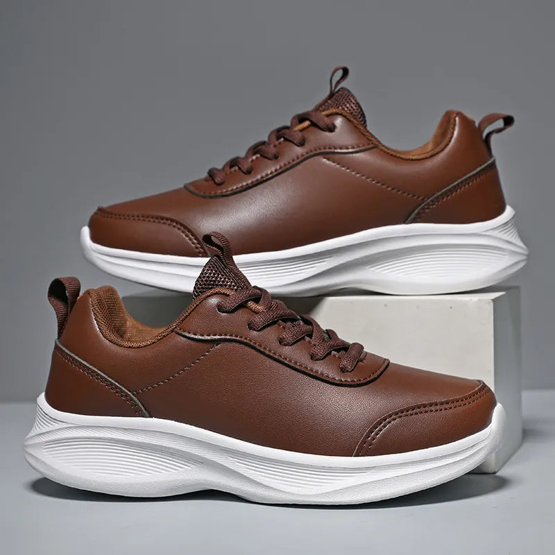 EXUDE Zapatillas informales de piel sintética para hombre