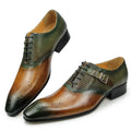 Men's Two Tone Luxe Genuine Leather Oxford Shoes