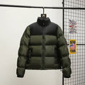 Men's Winter Double Colored Patchwork Parkas Coat