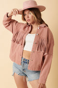 Mittoshop Fringe Detail Cotton Twill Jacket