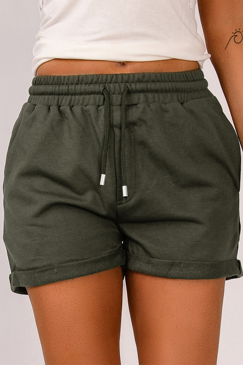 Shorts con cintura con cordón y puños