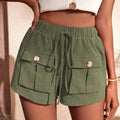 Shorts cargo con cintura anudada