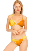 Conjunto de bikini con tira ajustable y efecto tie-dye