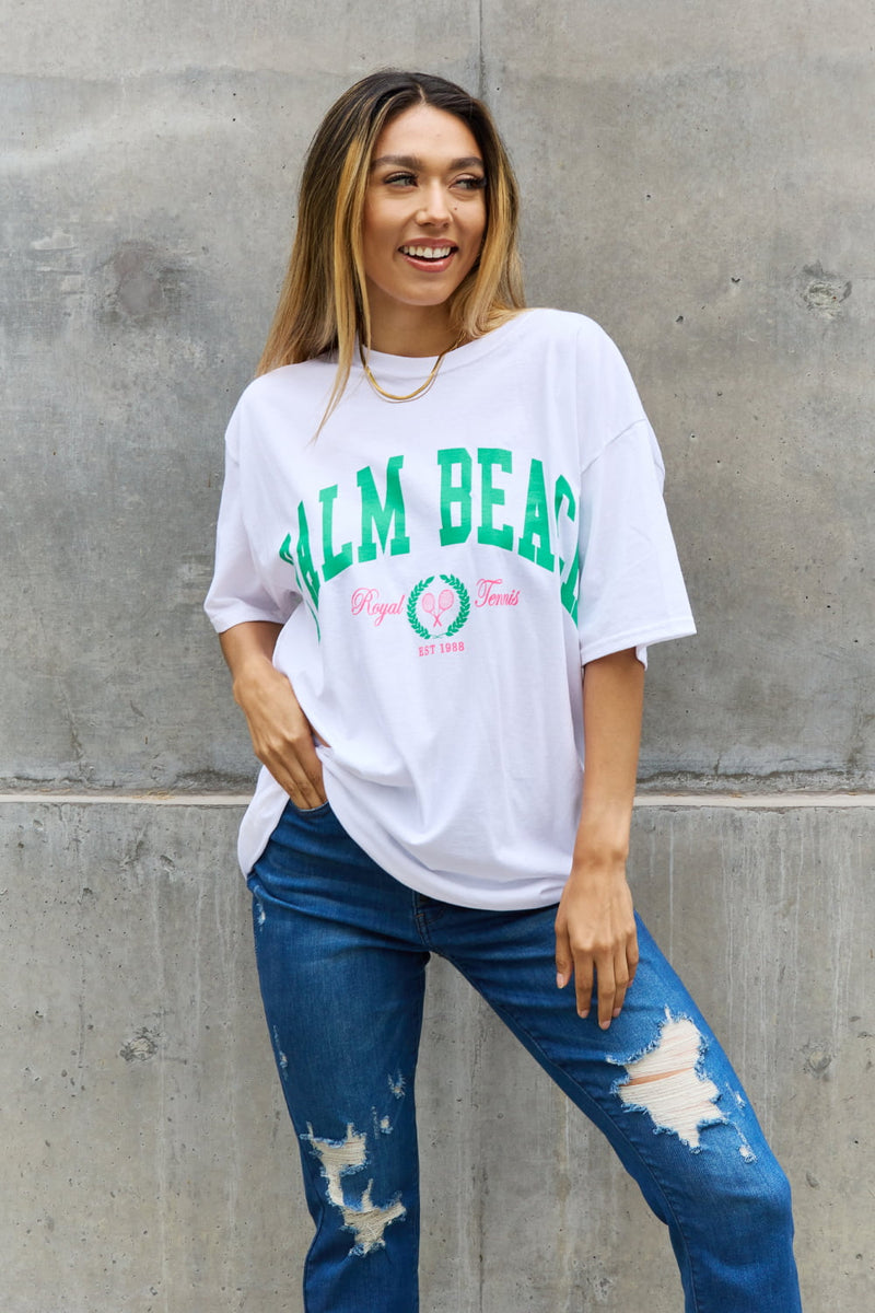 Douce Claire "Palm Beach" T-shirt graphique