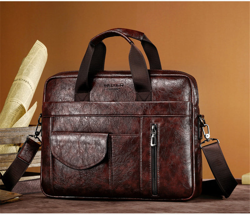 WEIXER Men's Shoulder/Hand Business Briefcase