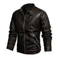 Veste en cuir PU pour moto d'hiver pour hommes 