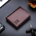 BULLCAPTAIN Men's Vertical British Leather Wallet