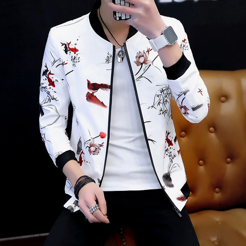 Men's Fall Polyester Light Zipper Jacket