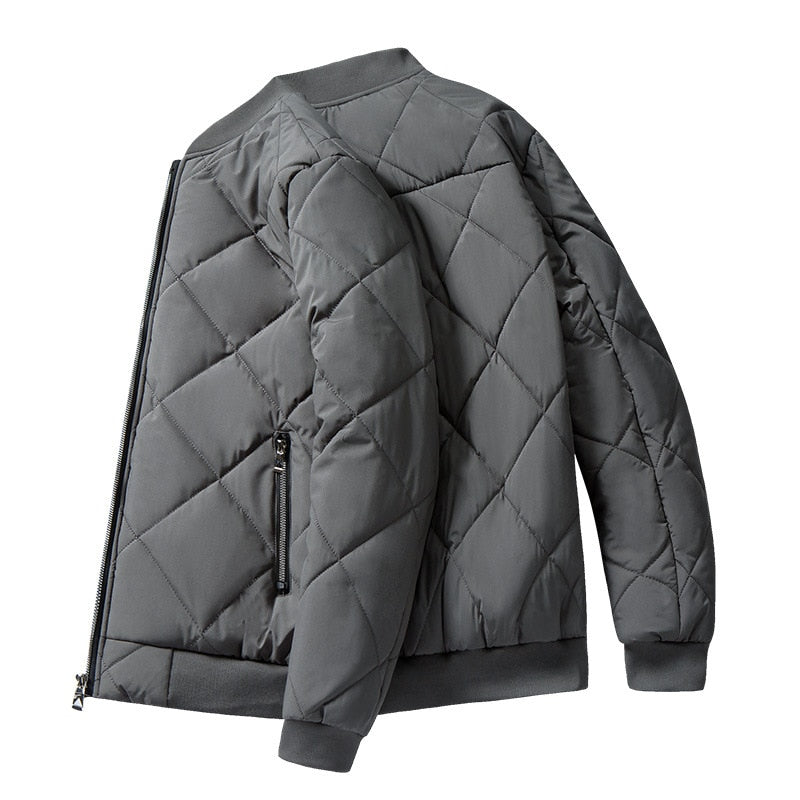 MANTORS Chaqueta informal cálida de forro polar de algodón para hombre