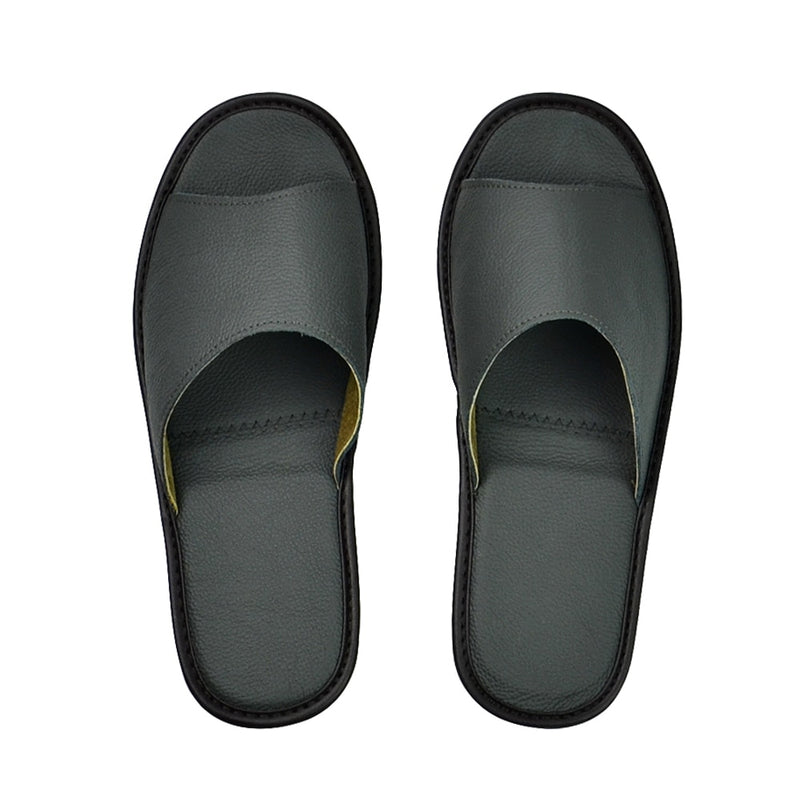 Men's Indoor Genuine Leather Slipper Sandals