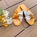 Women's Double Colored PU Leather Slippers