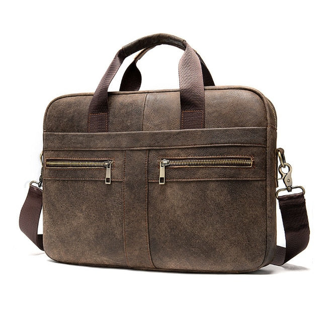 WEIXER Men's Genuine Leather Business Briefcase