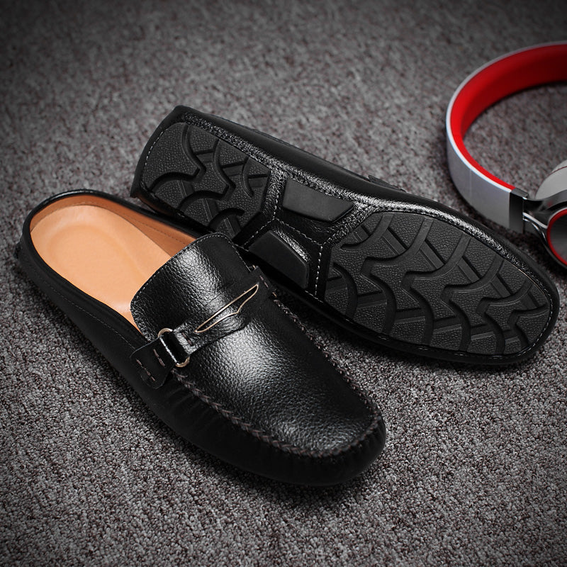 Mocassins sans dossier de style italien en similicuir pour hommes 