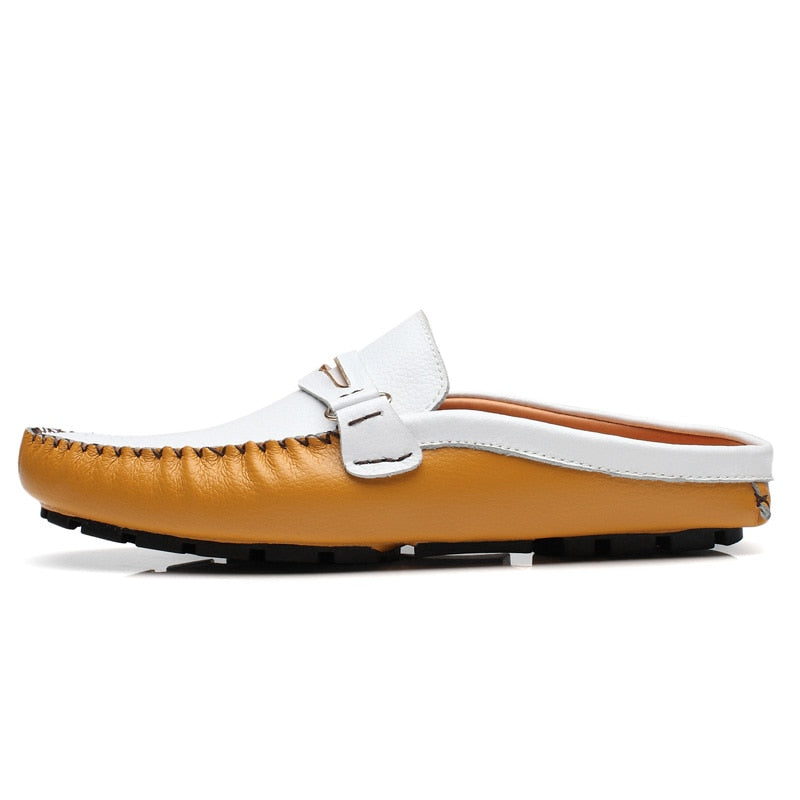 Mocassins sans dossier de style italien en similicuir pour hommes 