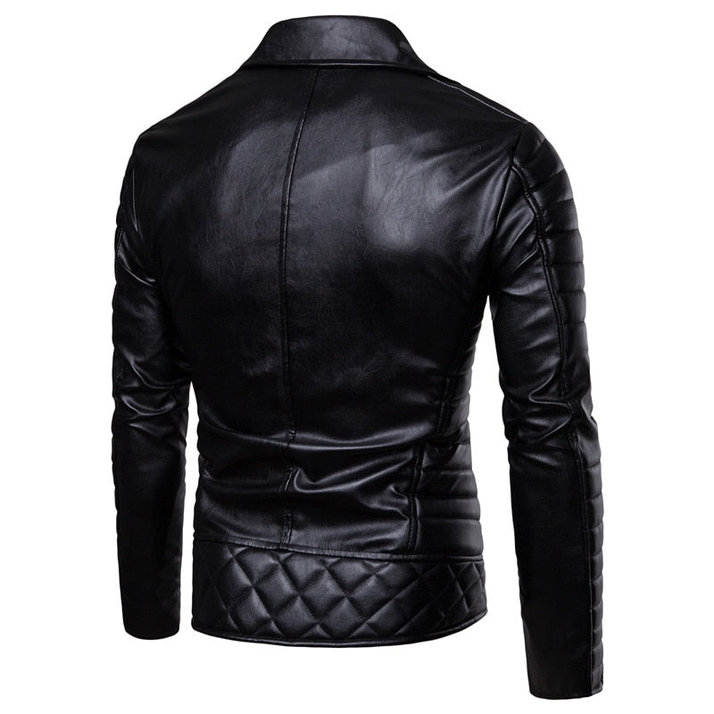 AYBER Fashionista Veste à capuche en similicuir pour homme