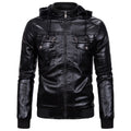 Men's Autumn Winter Motorcycle PU Leather Jacket