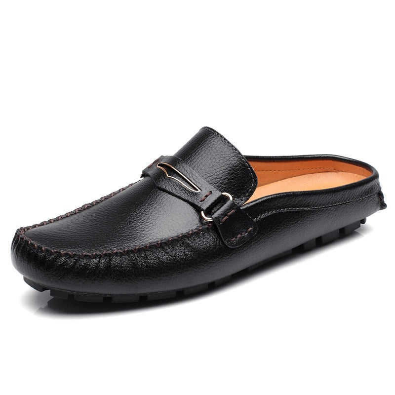 Mocassins sans dossier de style italien en similicuir pour hommes 