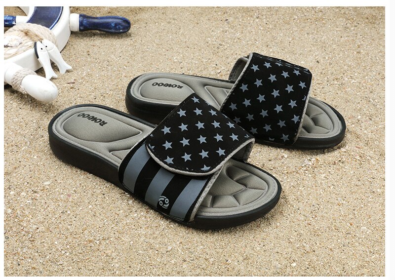 Men's Cozy Foam USA Flag Slipper Sandals