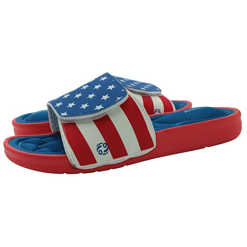 Men's Cozy Foam USA Flag Slipper Sandals