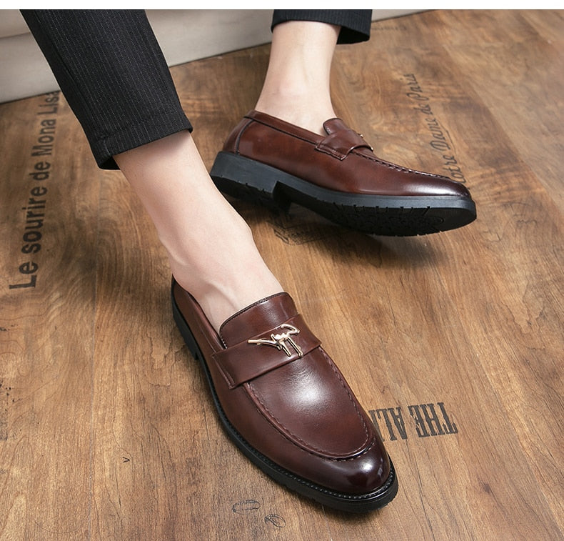 Men's Faux Leather Formal Wedding Loafers