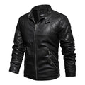 Veste en cuir PU pour moto d'hiver pour hommes 