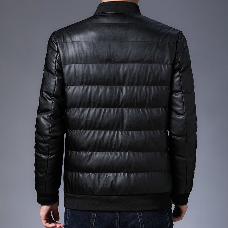 DES Chaqueta acolchada de cuero Fashionista para hombre