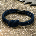 Pulsera anudada de doble capa para hombre MK