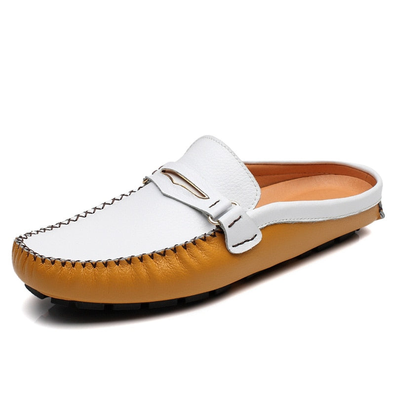 Mocassins sans dossier de style italien en similicuir pour hommes 