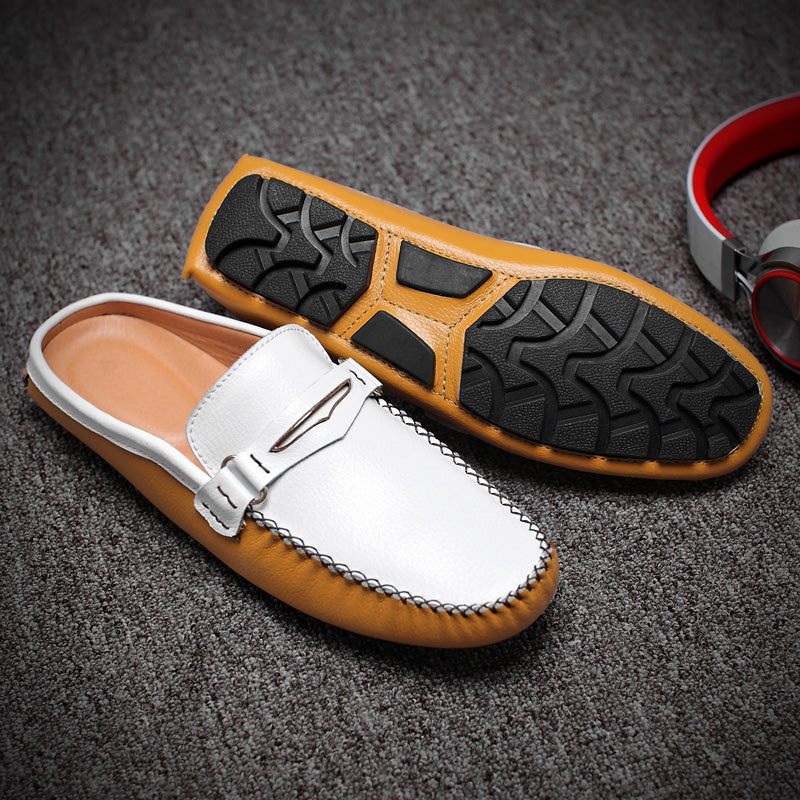 Mocassins sans dossier de style italien en similicuir pour hommes 