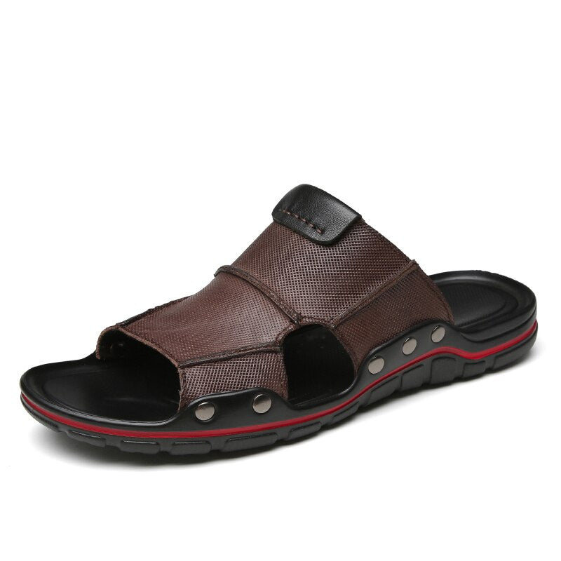 Sandalias de verano de cuero genuino para hombre SSX