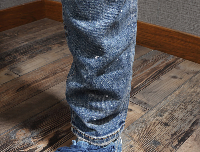 Men's High Street Fashion Light Blue Ripped Jeans