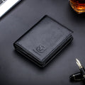 BULLCAPTAIN Men's Vertical British Leather Wallet