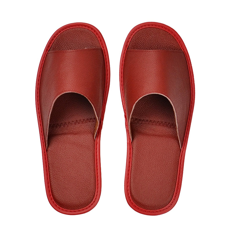 Men's Indoor Genuine Leather Slipper Sandals