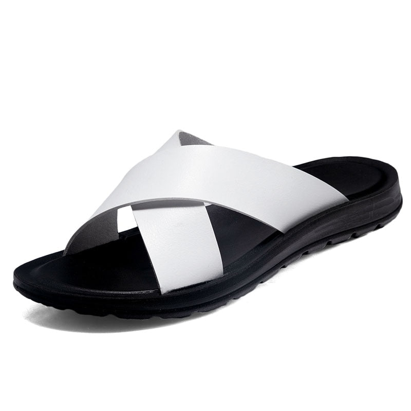 Men's Italian Faux Leather Slippers