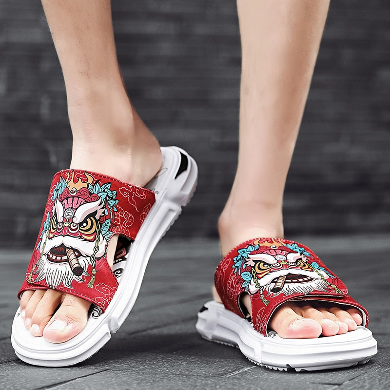 Men's Non-slip Embroidery Leisure Sandals