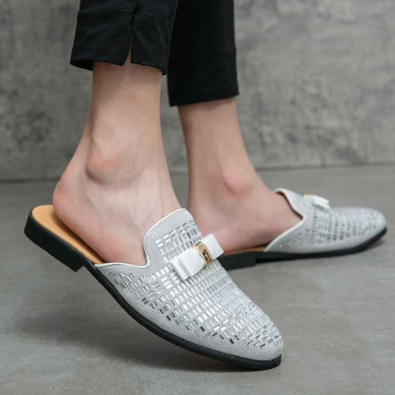 Bling Details Mocassins sans dossier pour hommes 