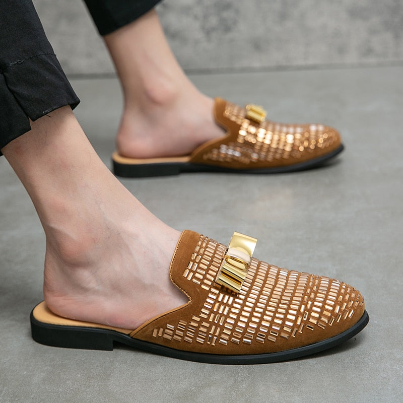 Bling Details Mocassins sans dossier pour hommes 