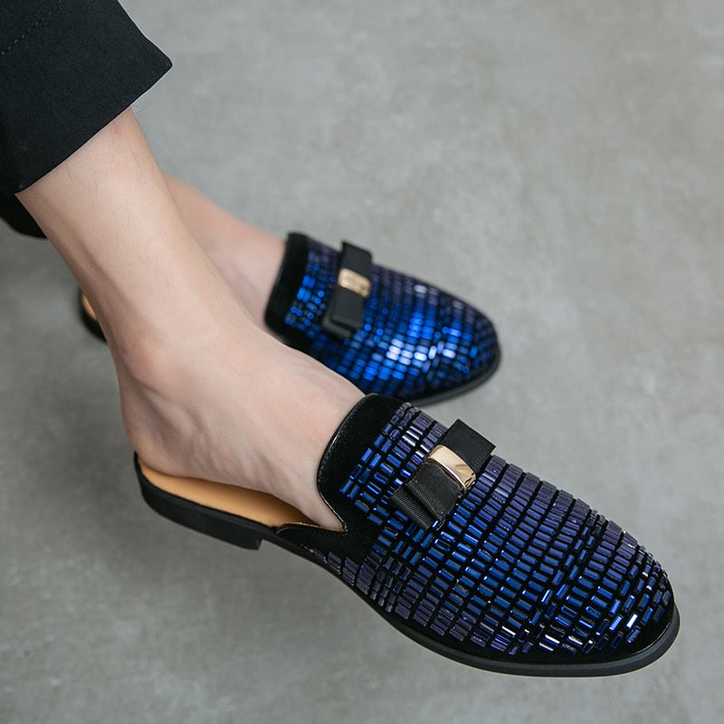 Bling Details Mocassins sans dossier pour hommes 