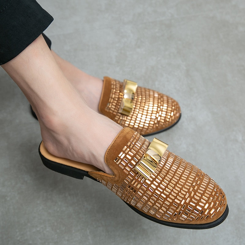 Bling Details Mocassins sans dossier pour hommes 