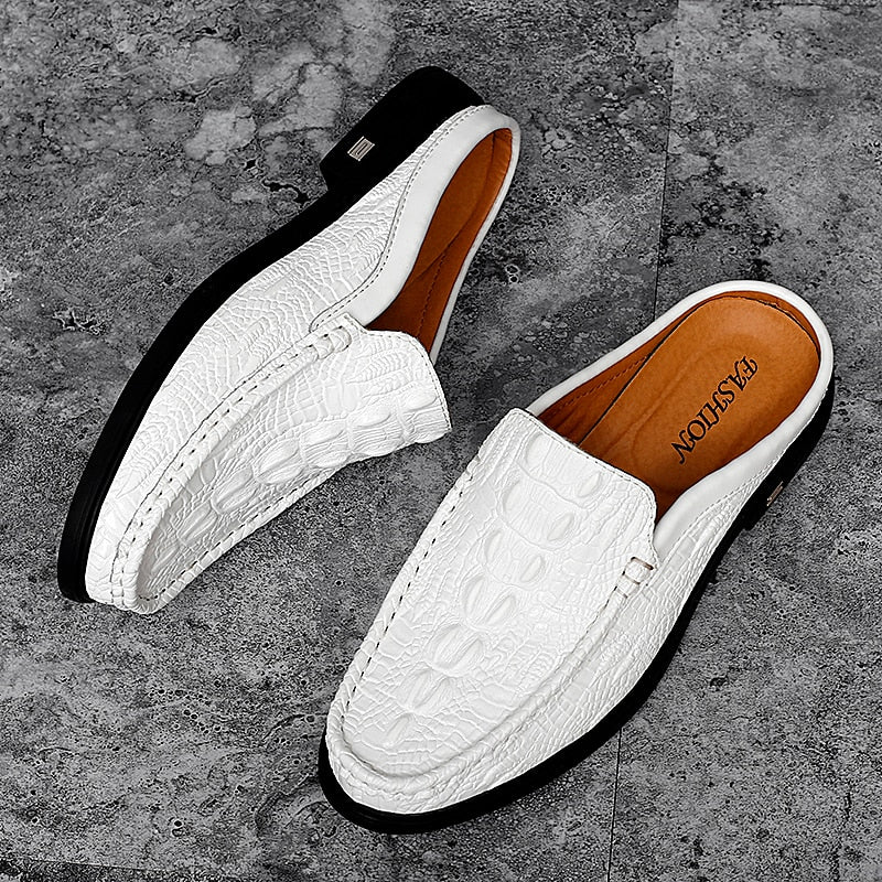 ELEGANTE Mocassins sans dossier en similicuir pour homme 