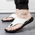 YRZL Men's Summer Faux Leather Slipper Sandals