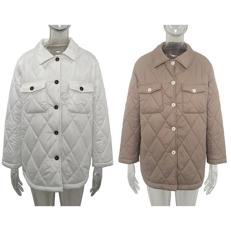 C19 Women's Button Down Winter Coat - AM APPAREL