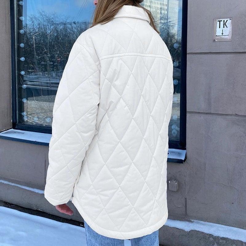 C19 Women's Button Down Winter Coat - AM APPAREL