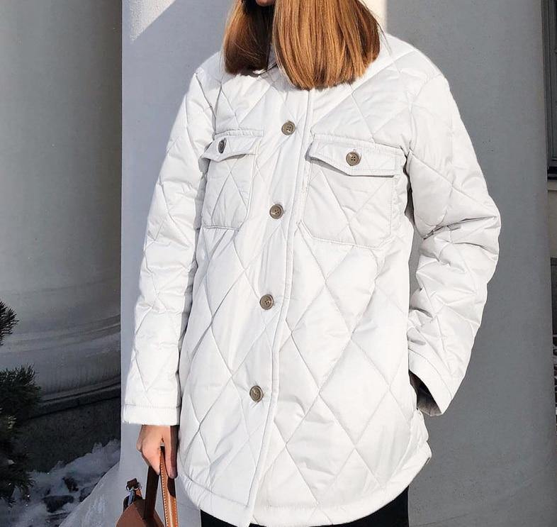 C19 Women's Button Down Winter Coat - AM APPAREL