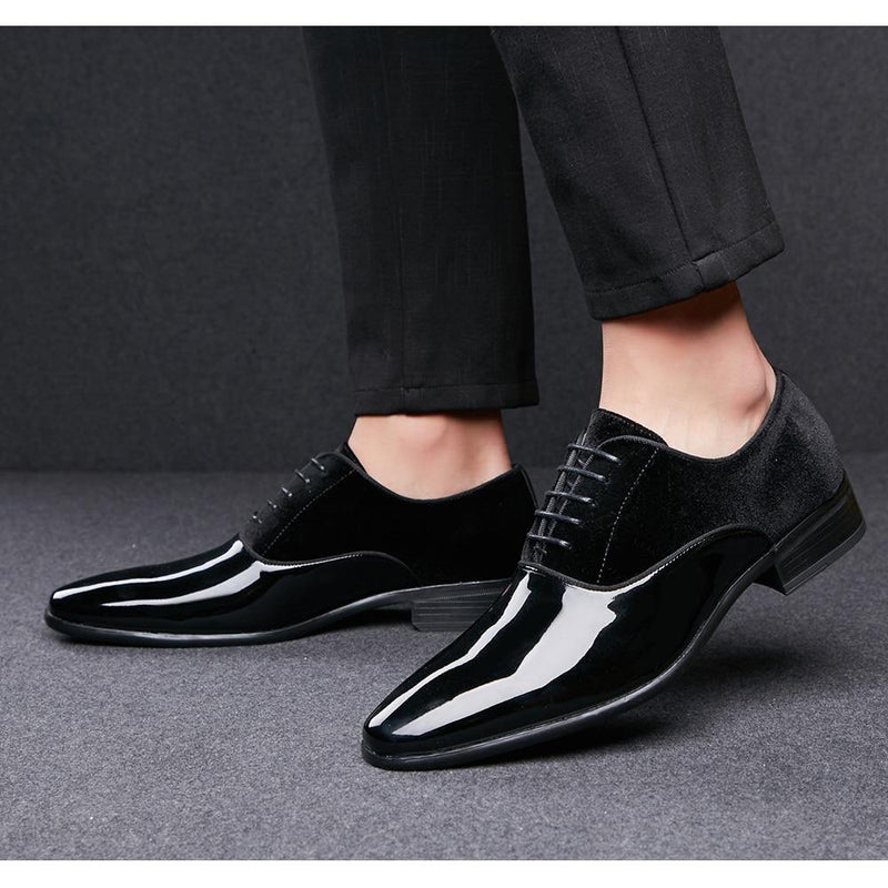 Classic Men's Formal Wedding Leather Shoes - AM APPAREL