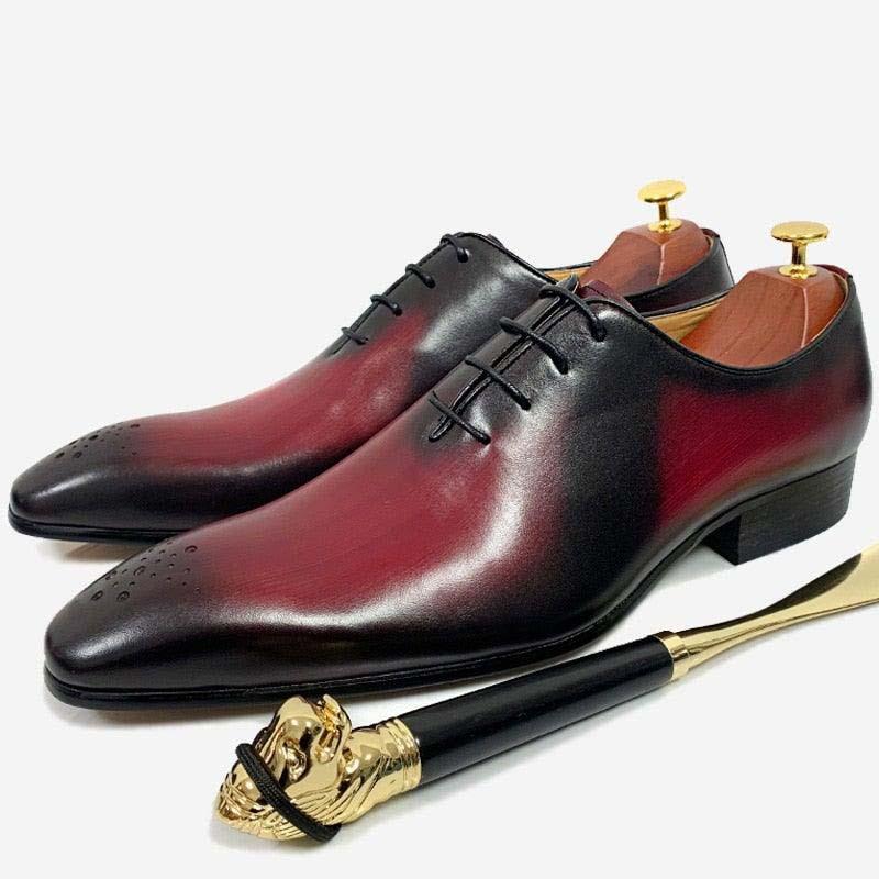 DAO Men's Elegant Lace Up Pointed Toe Dress Shoes - AM APPAREL