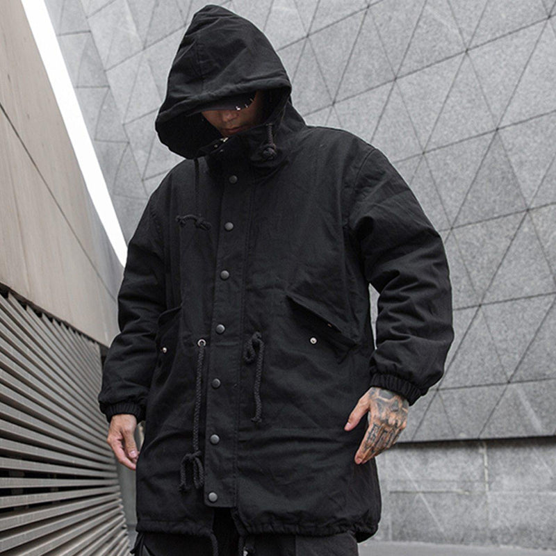 DARKY Men's Winter Drawstring Windbreaker Coat - AM APPAREL