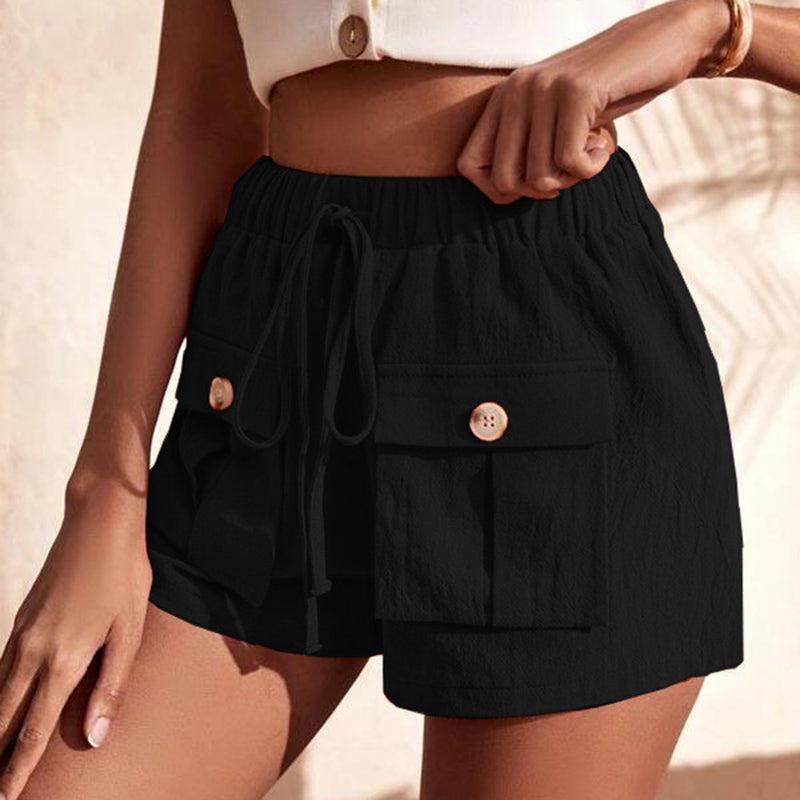 Short cargo noué à la taille