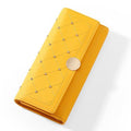 Designer Rivet Button Trifold Wallet Clutch - AM APPAREL