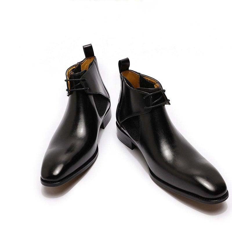 DW Men's Genuine Leather Chukka Boots - AM APPAREL